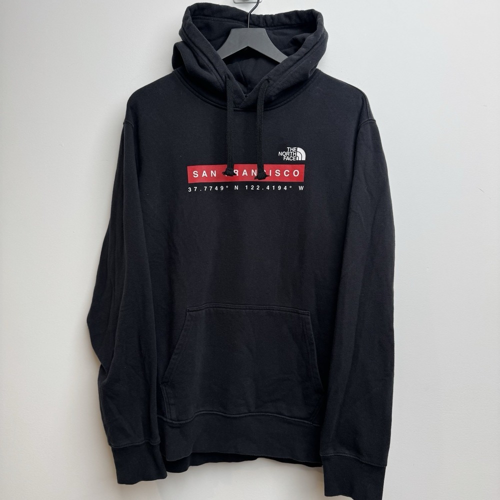 The North Face San Francisco XL Black Coordinates Hoodie Pullover‎ Men's